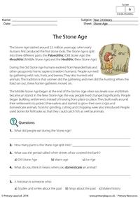 Reading comprehension - The Stone Age