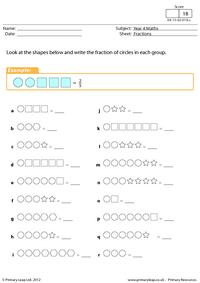 Fractions of shapes