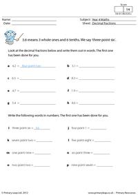 Decimal fractions