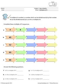 Sequences - Multiples of 4