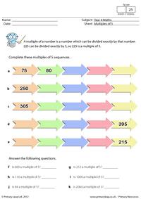 Sequences - Multiples of 5