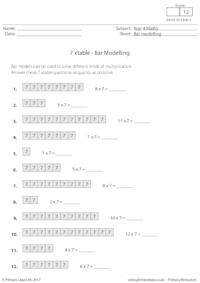 Bar Modelling - 7 xtable