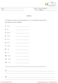 Suffixes 'or' and 'er' 1