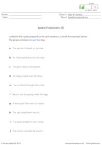 Spatial prepositions (1)