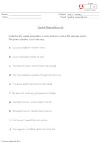 Spatial prepositions (4)