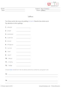 Suffixes 'or' and 'er' 3