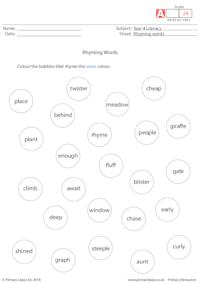 Rhyming Words 3