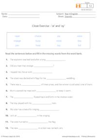 Cloze Exercise - 'oi' and 'oy'
