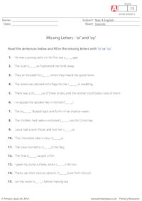 Missing Letters - 'oi' and 'oy'