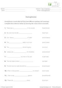 Homophones