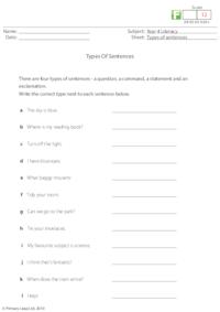 Types of sentences