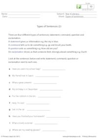 Types of sentences 2