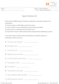 Types of sentences 4