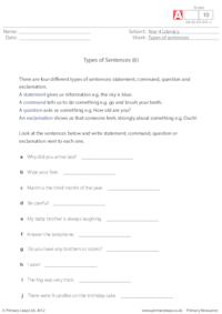 Types of sentences 6