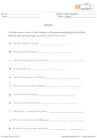 Identifying nouns