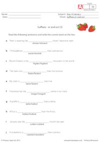 Suffixes - er and est (3)