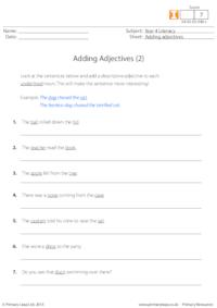 Adding adjectives (2)