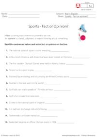 Sports - Fact or Opinion?