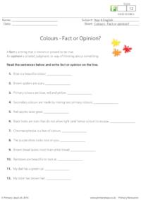 Colours - Fact or Opinion?