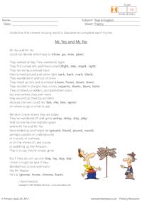 Poetry - Mr. Yes and Mr. No