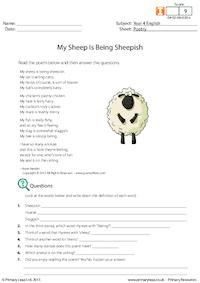 Poetry - My Sheep Is Being Sheepish