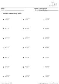 Short division