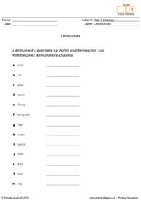 Diminutives