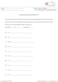 Creating compounds words (1)