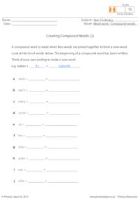 Creating compounds words (2)