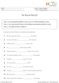 Choose To, Too or Two (2)