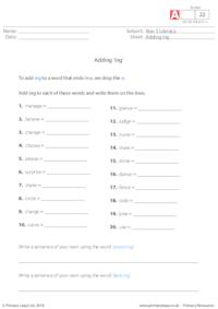 Adding ing 3