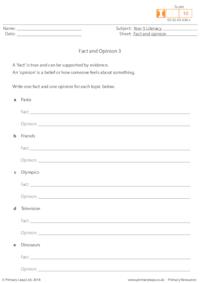 Fact and opinion 3
