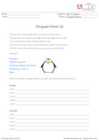 Writing Cinquain Poems (3)