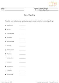 Correct spelling