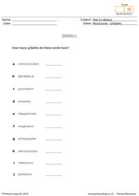 Syllables 1