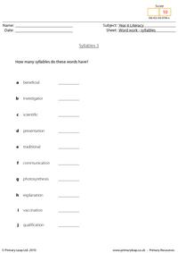 Syllables 3