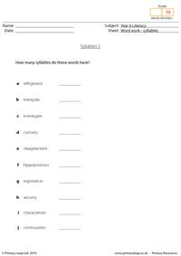 Syllables 5