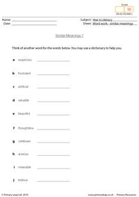 Similar meanings 7