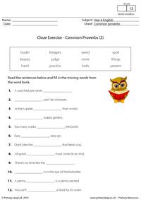 Cloze Exercise - Common Proverbs (2)