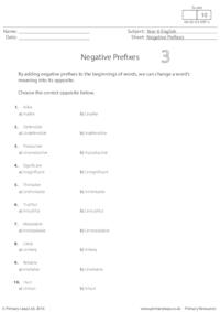 Negative Prefixes 3
