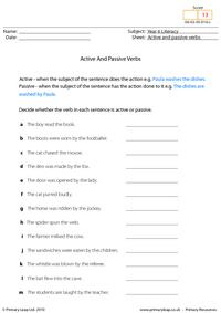 Active and passive verbs