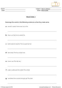 Word order 1