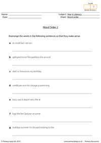 Word order 2