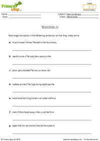 Word order 10