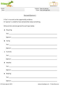 Fact and opinion 1