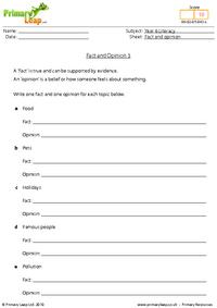 Fact and opinion 3