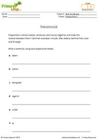 Prepositions (3)
