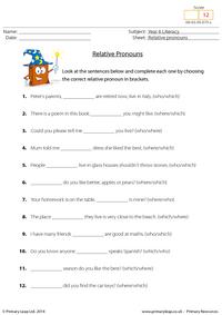 Relative pronouns