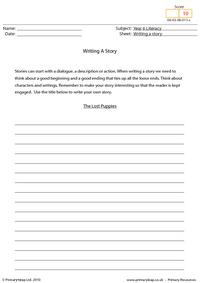 Writing a story - The lost puppies