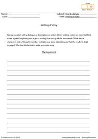 Writing a story - The argument